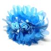 Trendilook Blue Party Wear Double Flower Lace Hairband