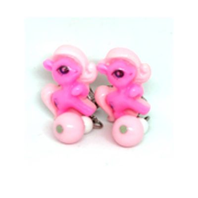 Trendilook Pink Kids Unicorn Clip On (Tic-Tak) Earring