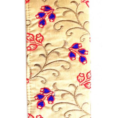 Trendilook Handmade Valvet Resham Tulip Flower Hand Wallet for Ladies and Girls